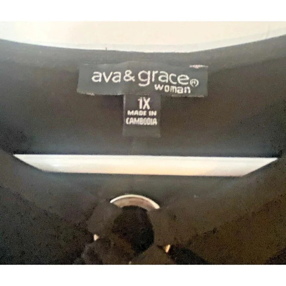 Ava & Grace Sleeveless Black Dress size 1X Stretchy Lightweight - Picture 3 of 9